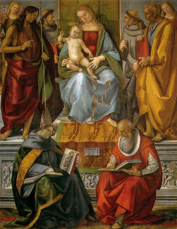 Luca Signorelli Virgin Enthroned with Saints oil painting image